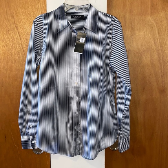 ♠️NWT Ralph Lauren Striped Blouse/Shirt - Picture 1 of 6